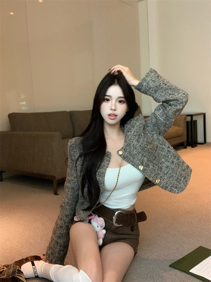 Women's French Tweed Single-Breasted Short Jacket Fall 2025