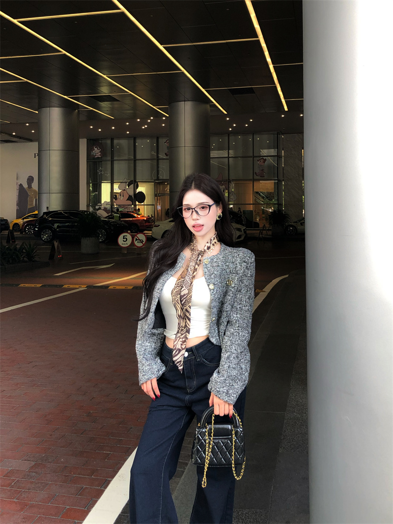 Women's French Tweed Single-Breasted Short Jacket Fall 2025 - Image 4