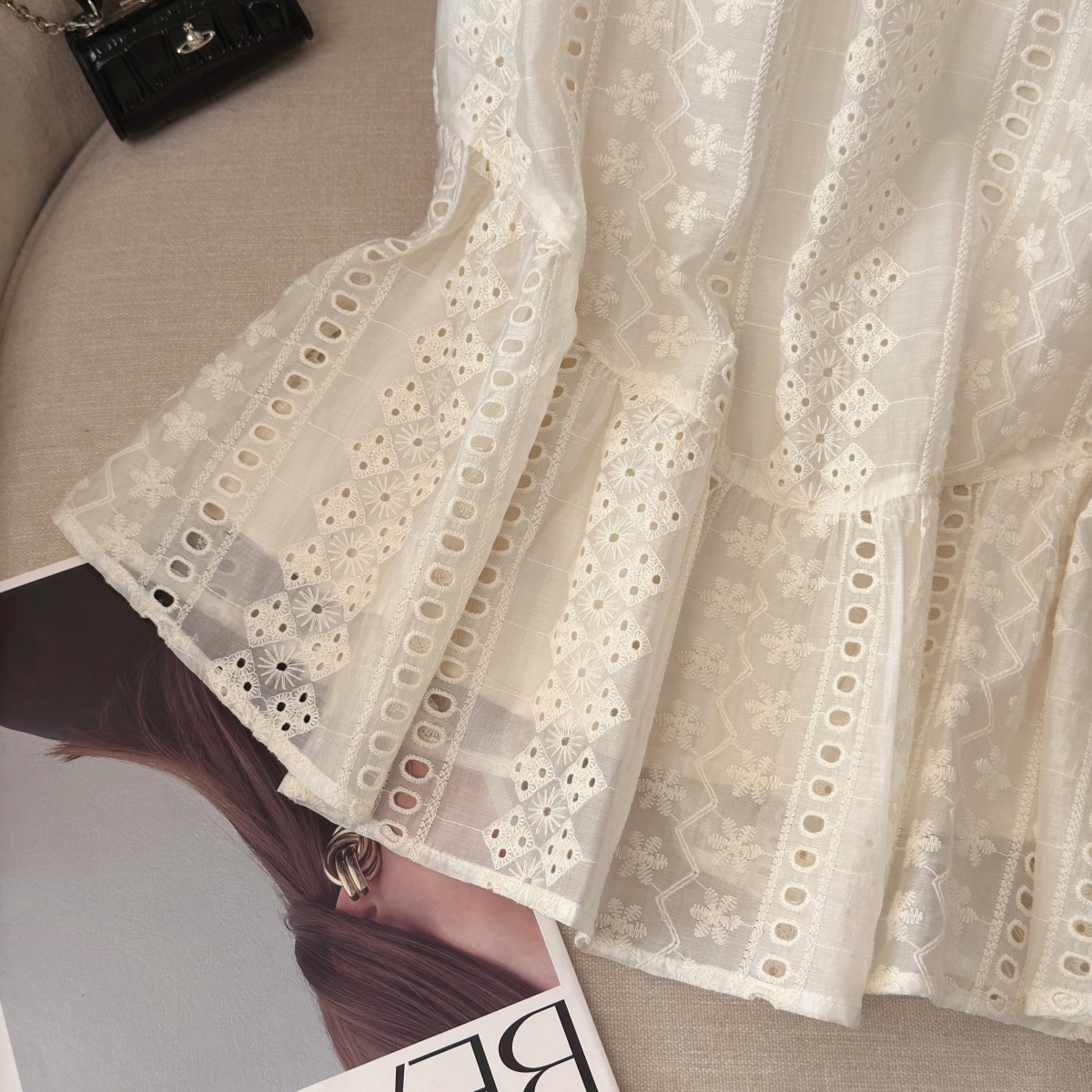 Women's Sleeveless Jacquard Floral Shirt Summer Loose Fit - Image 3