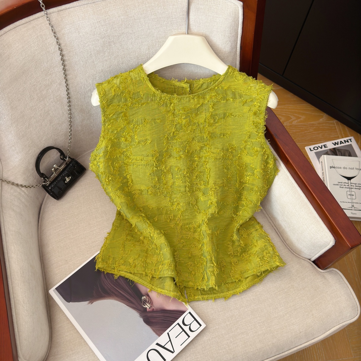 New Chinese Style Jacquard Sleeveless Top for Women Summer Single-Breasted Vest - Style 656213